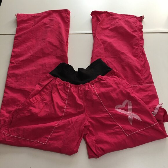 Zumba Cargo Pants Womens Small Pink Drawstring Dance Fitness Joggers - Picture 1 of 11